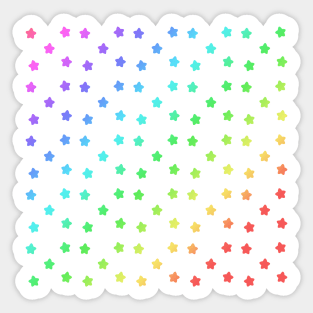 Rainbow Stars pattern Sticker